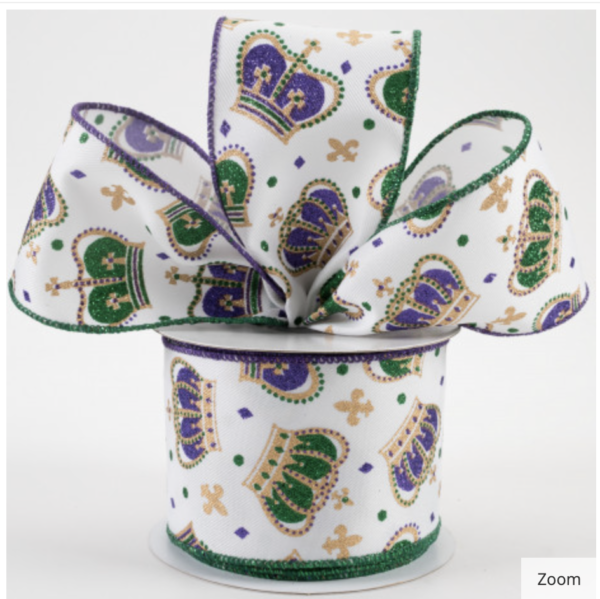 Mardi Gras Crowns Ribbon